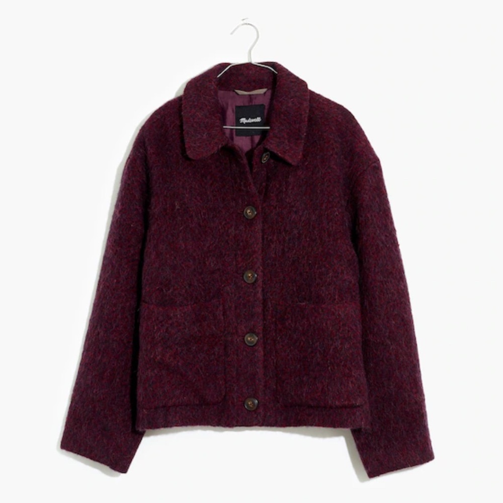 Madewell Burgundy Teddy Jacket